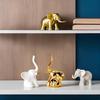 Статуэтки слонов для домашнего декора, 1 пара, небольшие декоративные акценты для полок, гостиная и спальня, золото и белый (2шт Слон)