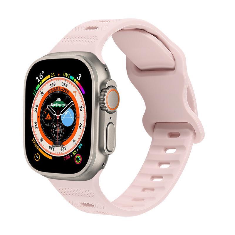 Силиконовый спортивный ремешок для часов iWatch с застежкой-бабочкой King Kong