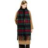Commuter Scarf Atmosphere Retro Plaid Clip Pattern Scarf Warm and Cold and Windproof Scarf Long Scarf