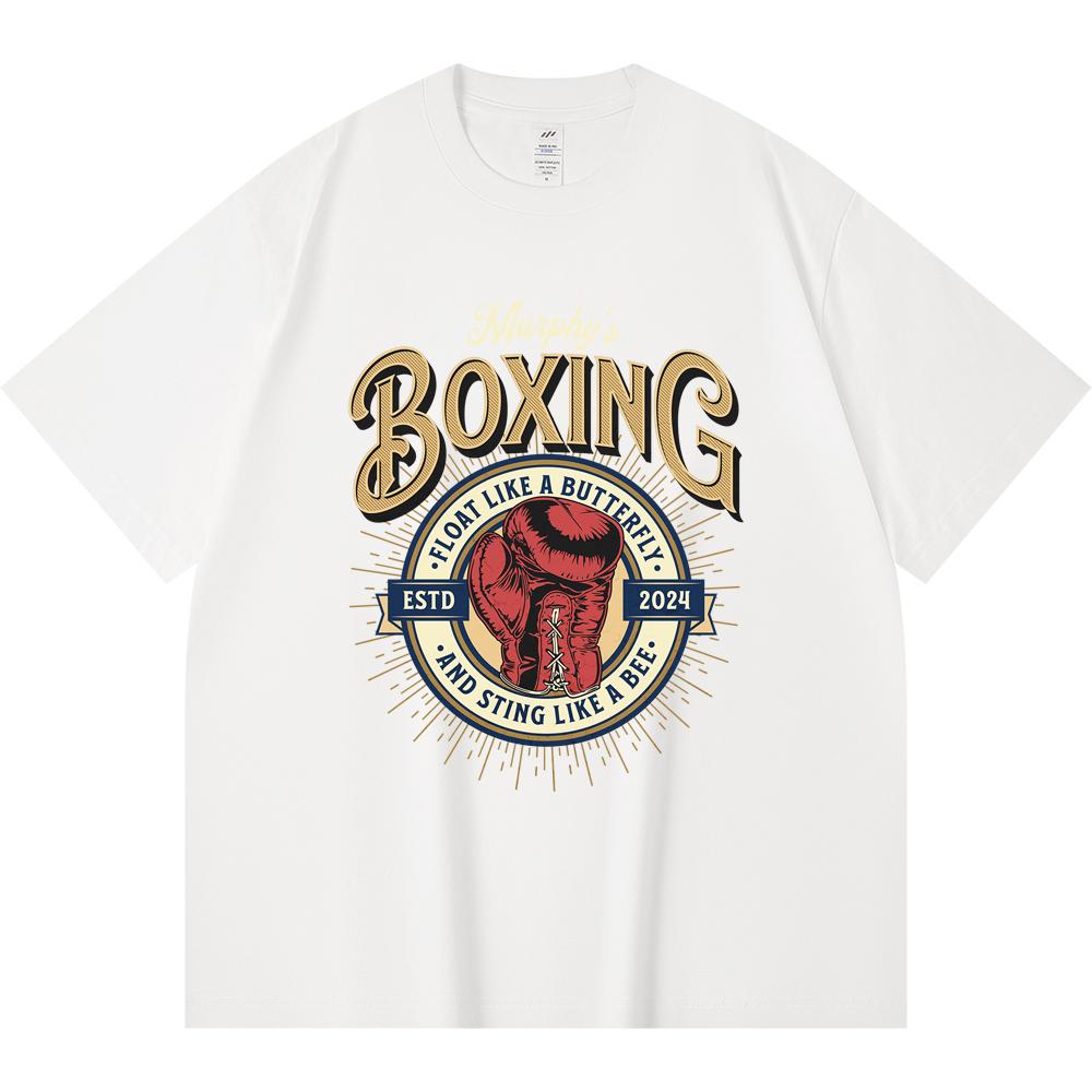 Футболка из 100% хлопка плотностью 230 г/м2, футболки Murphys Boxing Sports Print Tees, забавная футболка из чесаного хлопка в стиле Харадзюку