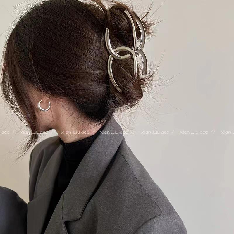 Премиальная металлическая заколка для волос «Акула» для женщин - Большая летняя заколка для волос, Уникальный дизайн