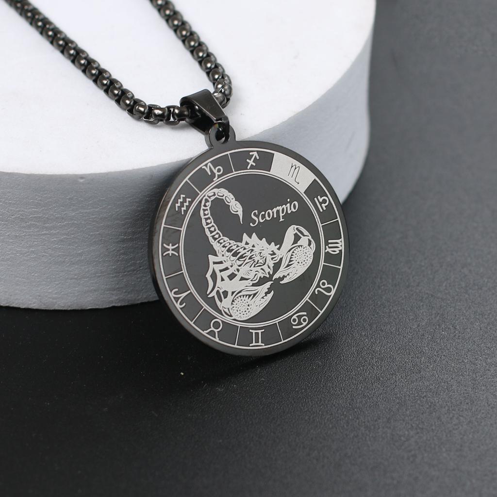 Ожерелье со знаком зодиака для мужчин и женщин лучшему другу, собачьи жетоны, подарок на день рождения, ожерелье с 12 созвездиями, кулон, ювелирное изделие для пары, подарок