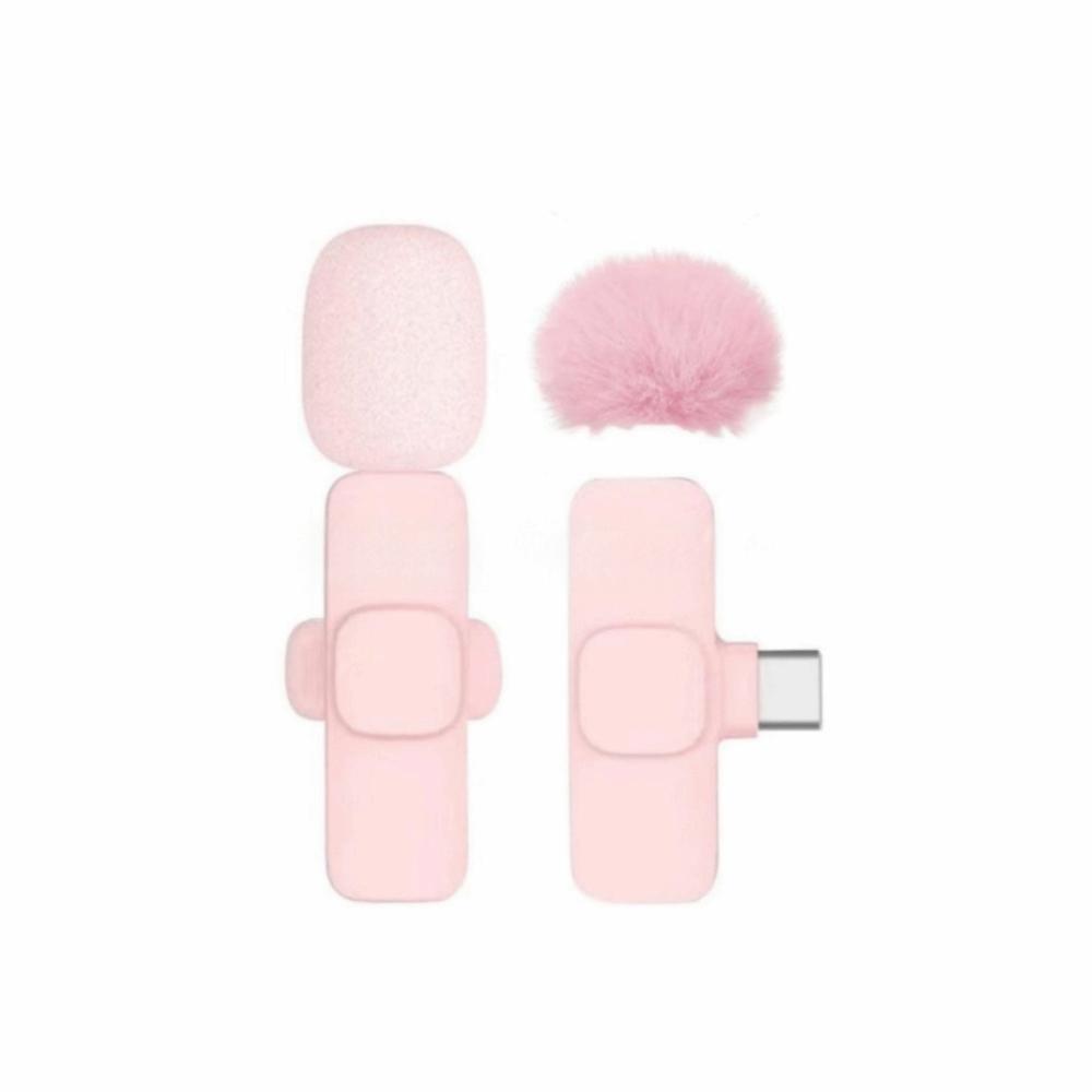 1/2Pcs Pink Mini Microphone Wireless Mobile Phone Microphone Teaching Lapel Microphone  Livestream