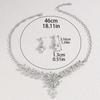 Exquisite Necklace Earrings Set Shining Crystal Necklace Set Princess Rhinestone Jewelry Set  Women