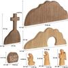Пасхальные украшения для дома Деревянная христианская фигурка Настольная христианская фигурка Пустой гроб для праздничной вечеринки