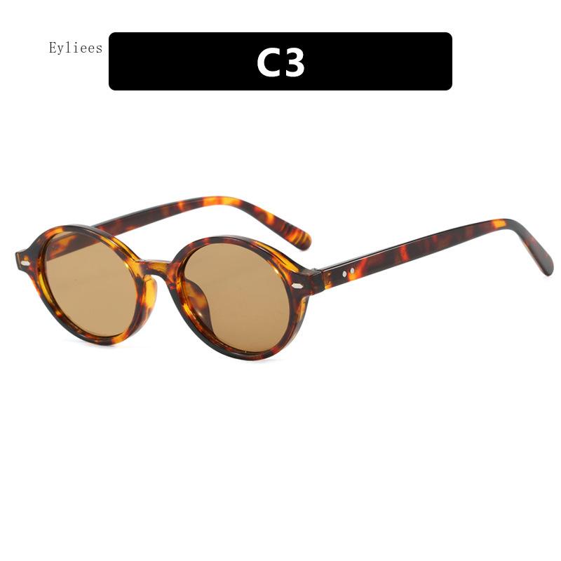 Винтажные овальные солнцезащитные очки Женские Роскошные Дизайнерские Маленькие Овальные Солнцезащитные Очки Ретро Мужские Заклепки Солнцезащитные Очки Oculus роскошный дизайнер