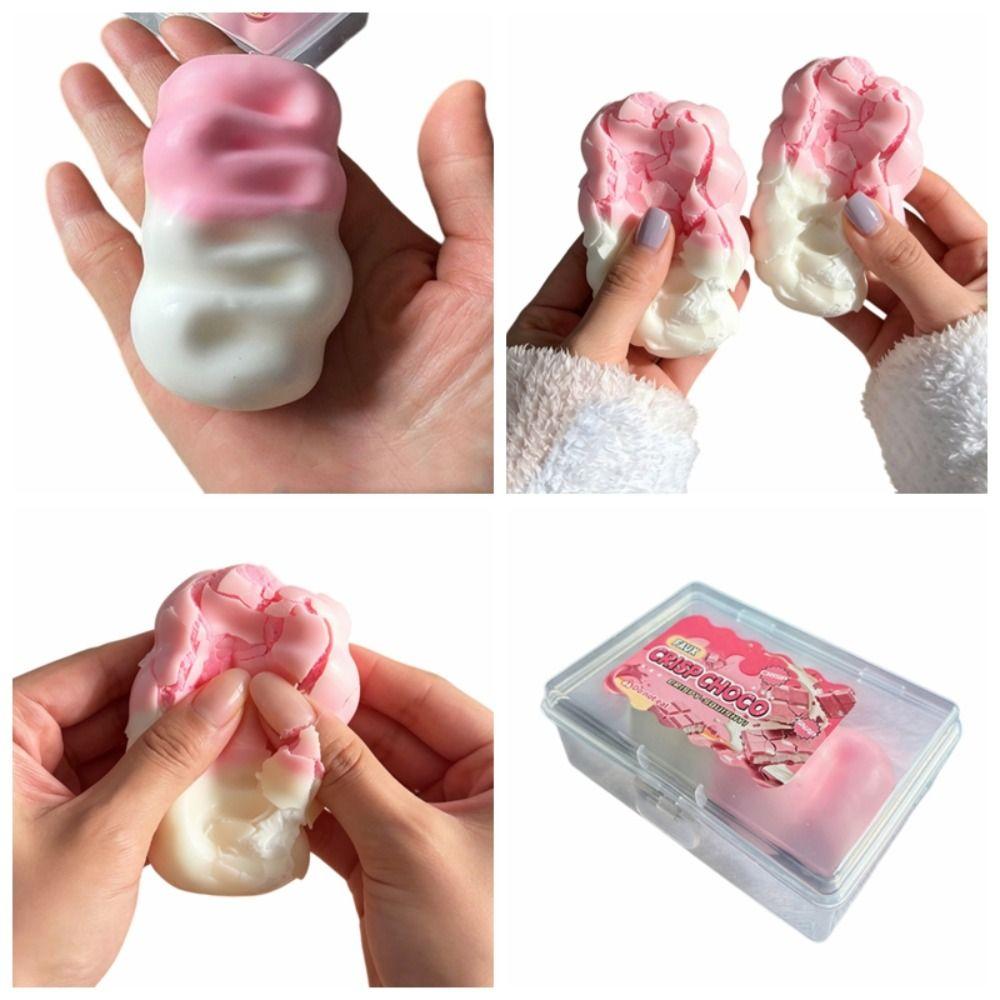 Cream Strips Crispy Squishy Non-bounce Crunchy Squeeze Wax Skin Squeeze Toy Children Gifts