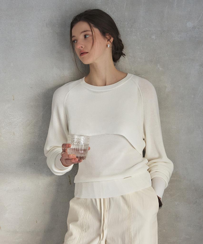 ARTID Layered Setup Knit_White