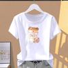 Short-sleeve T-shirt with Trendy Summer Prints, Cute and Fashionable Daily Wear for Women.