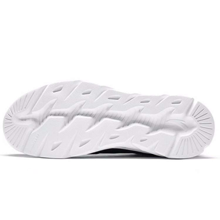 Anta Leather Lightweight Breathable Low-Top Running Shoes Men Sneaker Black 91815522-6