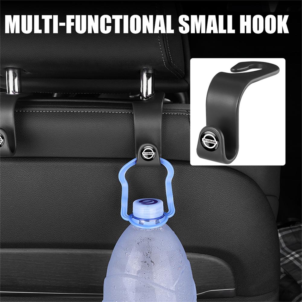 AVI4 2Pcs Car Hidden Seat Back Hook Multi-function Storage Hook For Nissan Sylphy Cube Juke Rogue TIIDA Pulsar Maxima