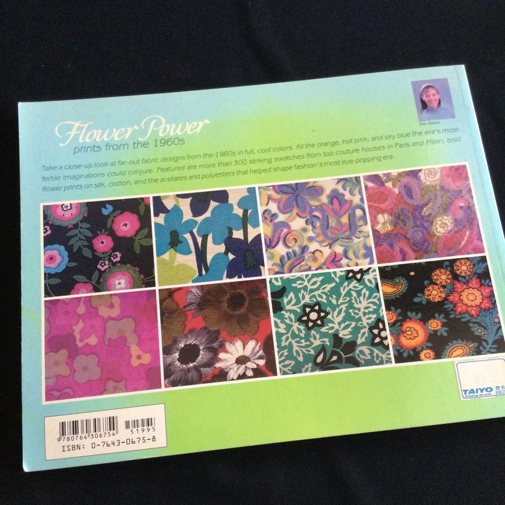 [USED] 1960s Floral Print Design Fabric Textile Book Flower
