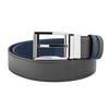Ремень мужской Dunhill 35 мм, с двусторонней роликовой пряжкой, серый, размер 95, темно-синий, 23F4T39CD061, (Использовал)