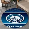 Mariners Team Logo Round Rug for Livingroom,Bedroom, Palyroom, Chair Rug, Area rug, Circle Carpet, Large Size Fan Christmas gift