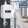3500 Вт 220 В/110 В Настенный мгновенный электрический водонагреватель Цифровой дисплей для кухни ванной комнаты Мини-душевой водонагреватель