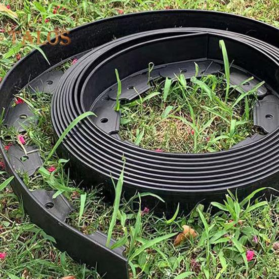 Landscape Edging Border No Dig All-weather Garden Isolation Edging Border with Spikes Easy-to-Install Cuttable Isolation Edging for Flower Beds Yard