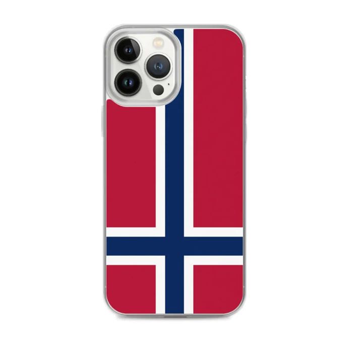 Coque iPhone - Drapeau Norvège - iPhone 13 Pro Max - Souple - Multicolore - Design Officiel