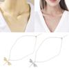 Elegant Dragonflies Zircon Pendant Necklace Jewelry Accessory with Adjustable Size Charm Chain for Women Daily Use