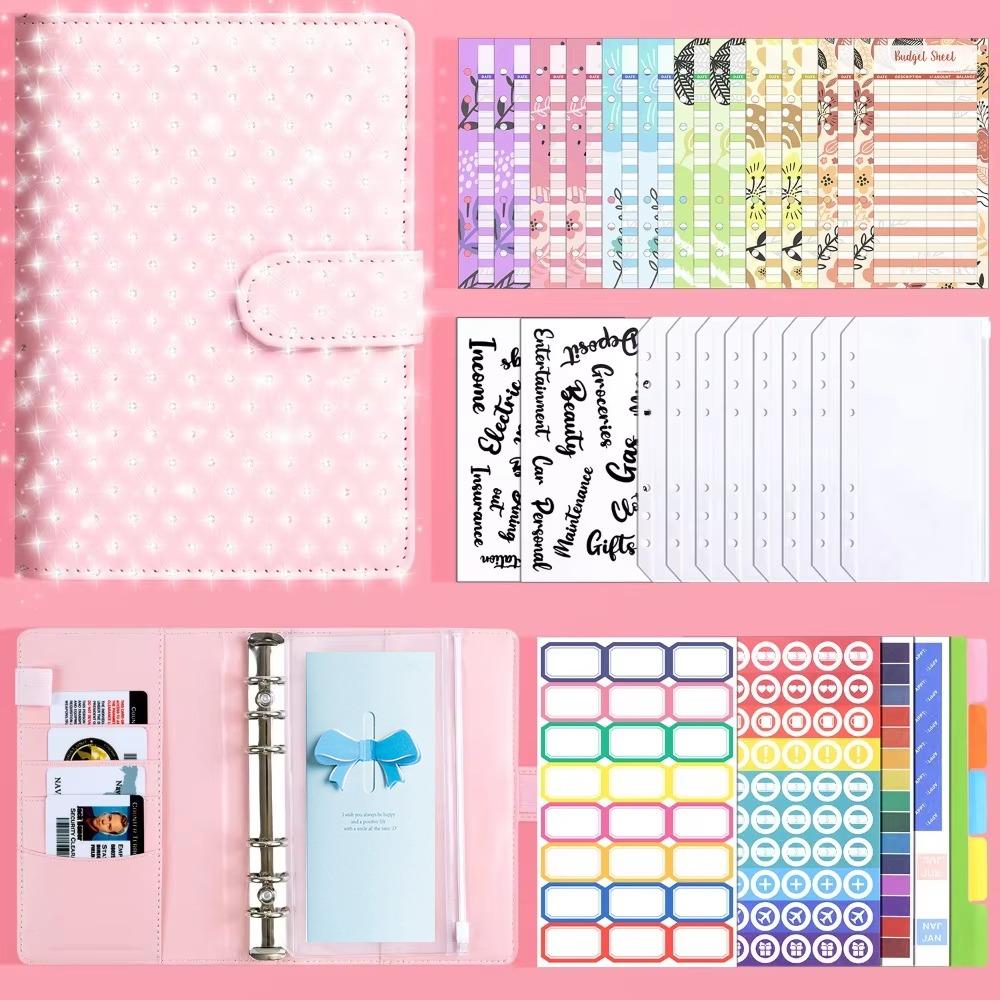 Compact Savings Challenges Book 6-Ring Mini Budget Binder Envelope Savings Challenge  Save Money