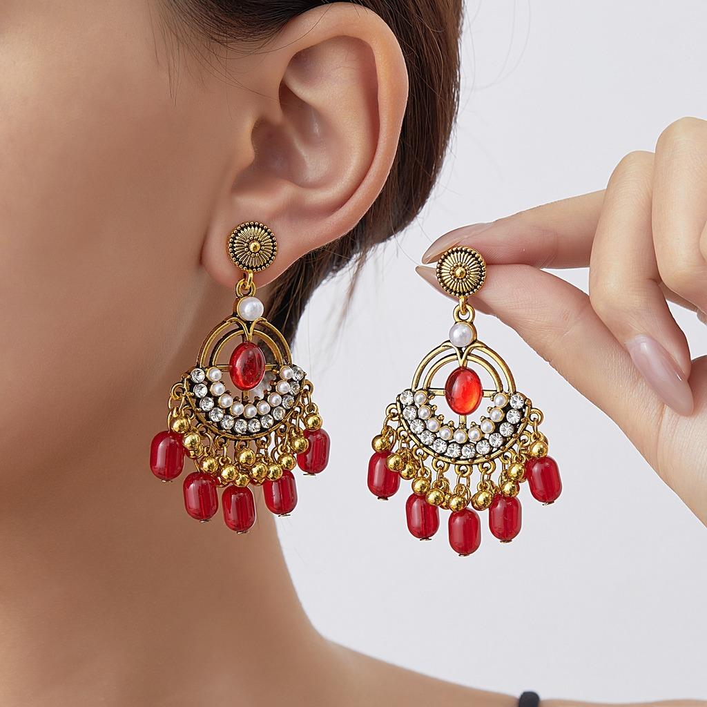 Dangle Earrings Statement Rhinestone Earrings Vintage Earrings Ethnic For Daily Wear Vacation Gift For Women