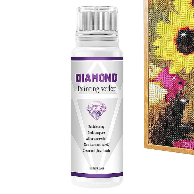 120ml 5d Diamonds Painting Art Glue Permanent Hold Shine Effect Puzzle Sealer Sticky Diamond Embroidery Glue Gel Accessories