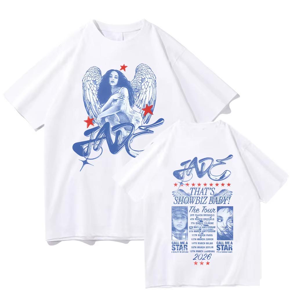 ThatS Showbiz Baby Tour 2026 Dateback Tee Jade Thirlwall Tshirts Summer Cotton High Quality New Punk Ropa Top Unisex