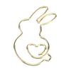 20 шт. скрепок в форме кролика, золотые милые булавки для офисных документов в форме животных