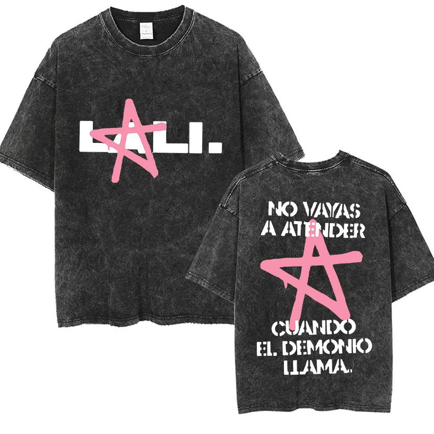 Lali Esposito Estadio Velez Tour  Vintage Washed T Shirts Men Womens Casual Fashion Oversized Tshirt Fans Gift Streetwear