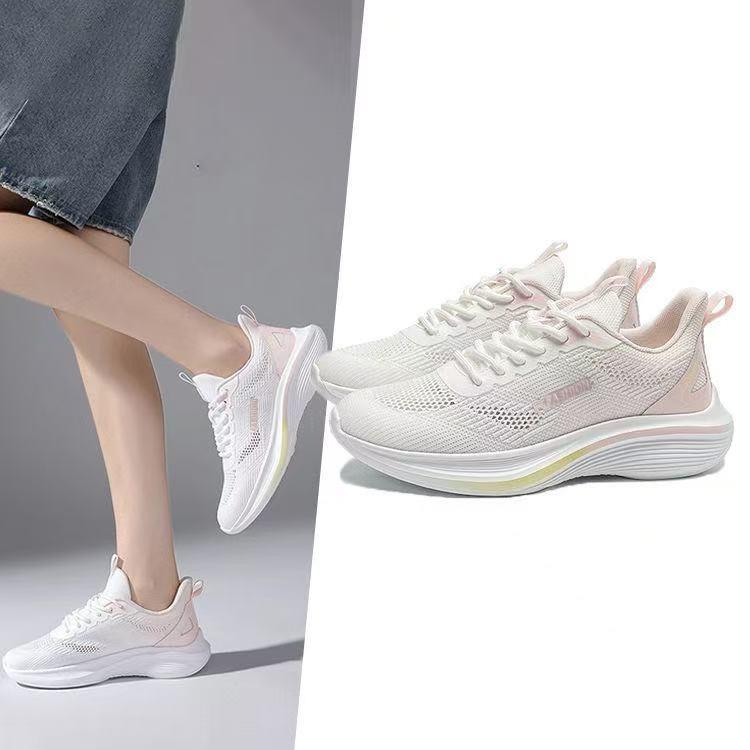 Autumn new breathable fly knit shoes ins student running sneakers, casual shoes shoes