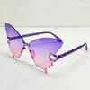 Персонализированные солнцезащитные очки-бабочки, универсальные, женская модная большая оправа, тонкие модные солнцезащитные очки