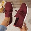 2024 Knitted Breathable Women's Sneakers New Flat Shoes Plus Size Anti-slip Casual Mesh Fabric Shoes