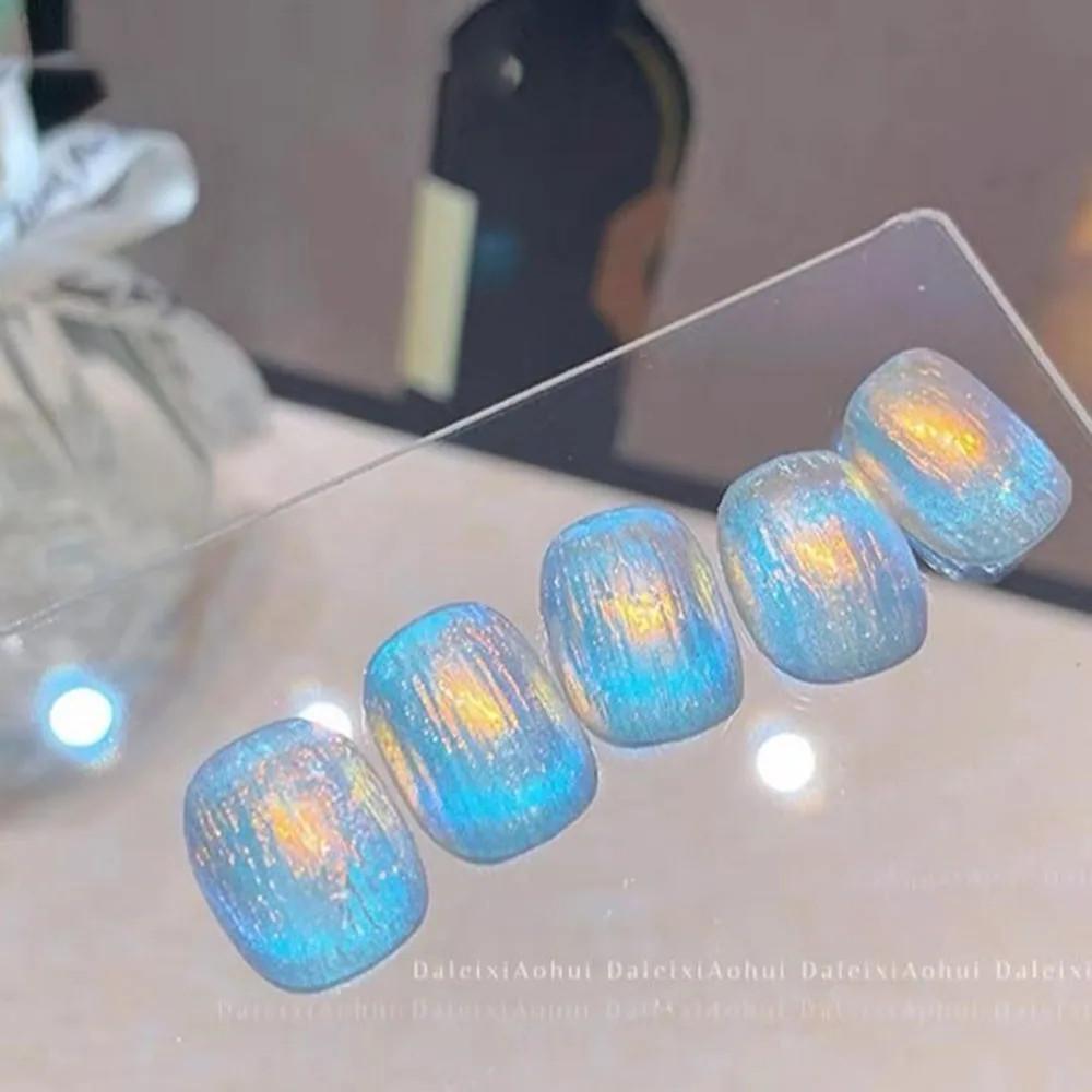 Aurora Colorful Chrome Unicorn Nail Powder Moonlight Mirror Nail Glitter Pigment Metallic Effect Pigment UV Gel Polish Powder