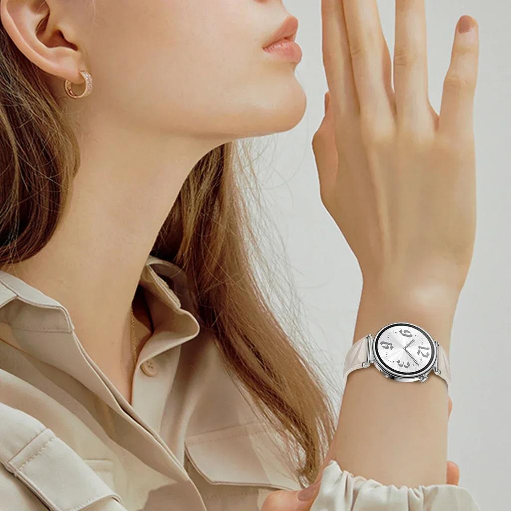 Новый силиконовый ремешок для Huawei Watch GT5/GT4 41 мм, официальный цвет, узор «Ледяной кристалл», браслет для Huawei Watch GT5 Pro 42 мм