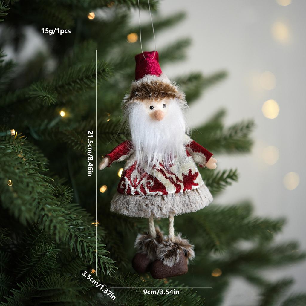 Sitting Elf Doll Angel Pendant Cute Little Girl Christmas Tree Ornaments Hanging Decorations Kids Children Day Gift