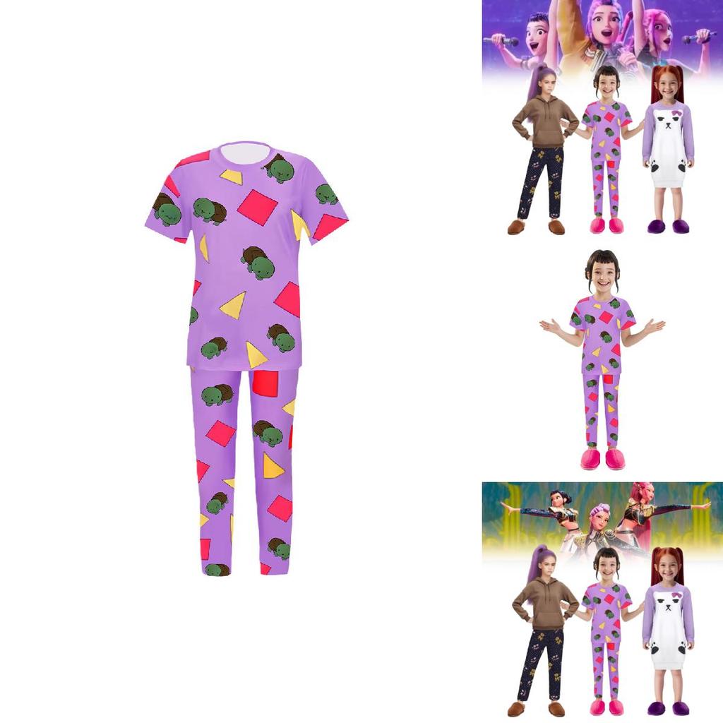 Kpop Охотники на демонов Руми Мира Зои Пижама из мягкого полиэстера для детского косплея