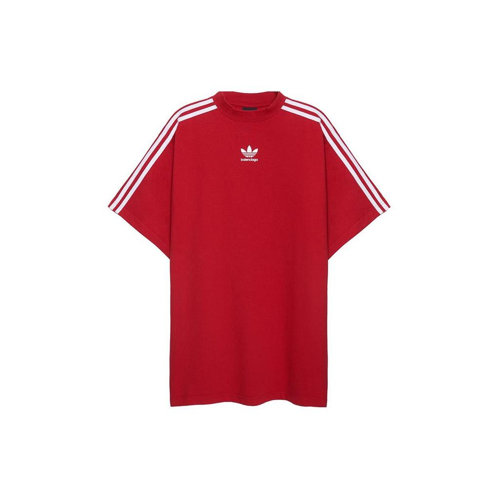 Balenciaga X Adidas Originals Balenciaga X Adidas FW22 Футболка Свободный крой Мужская Красный 739101TNVA66542