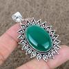 Green Onyx Gemstone Handmade 925 Sterling Silver Jewelry Pendant 2.36" KKG-743