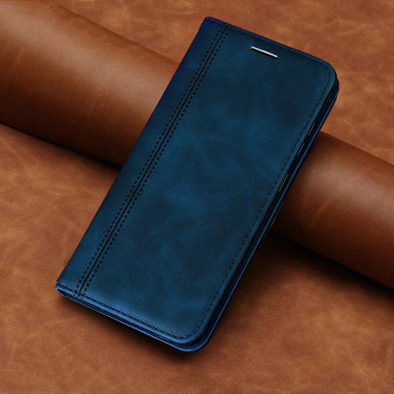 Matte Leather Book Flip Phone Case For iPhone 15 14 13 12 11 Pro Max X XR XS Max 7 8 Plus Shockproof Bumper Wallet Soft Silicone Cover