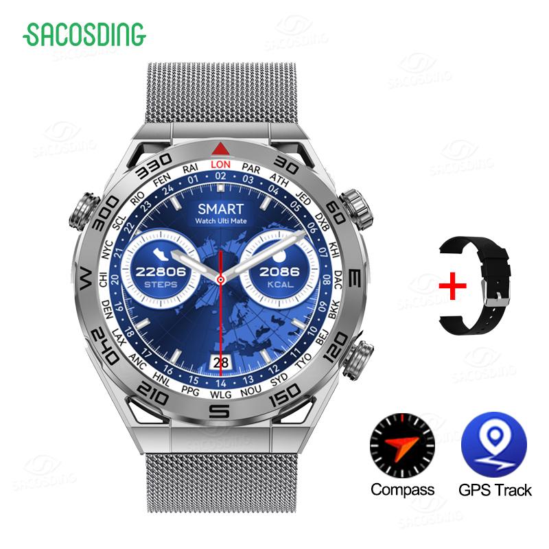 Бизнес Ultimate Smart Watch для мужчин Huawei Bluetooth Call Compass Nfc 100+ Sprots Smartwatch водонепроницаемые часы Ios