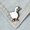 Naughty Goose Enamel Brooch, Cartoon Animal Shaped Badge, Bag Lapel Accessory, Creative Jewelry Gift