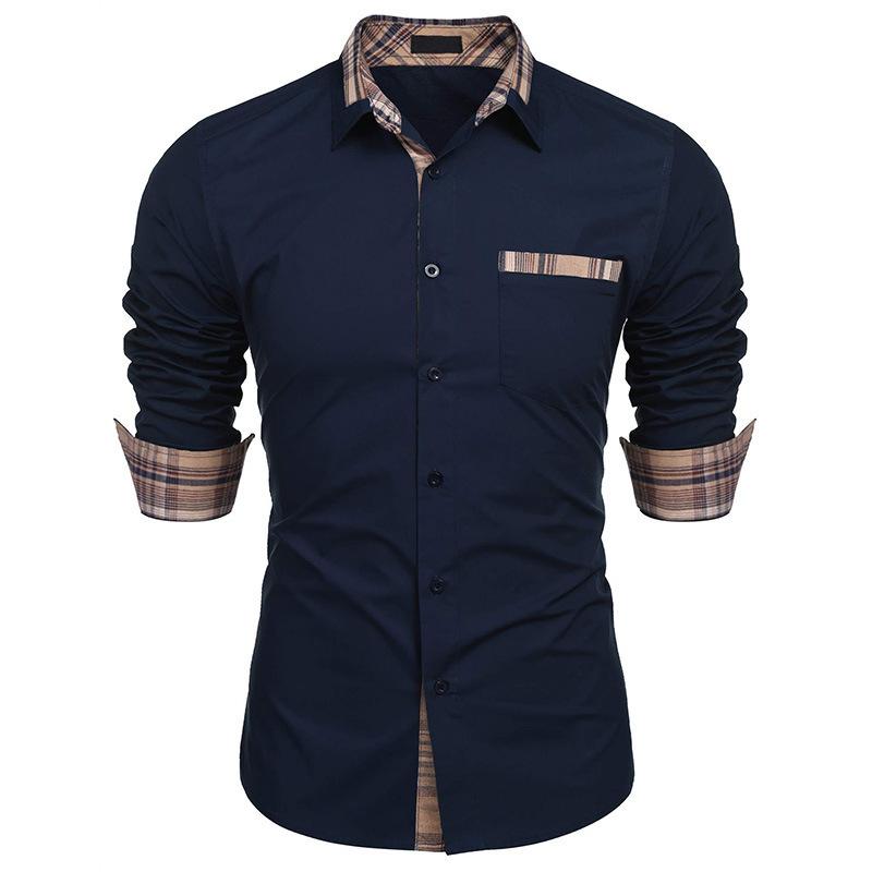 Formal Men's Shirt Long Sleeved Autumn Casual Men's Shirt Men's Clothing Shirts (men’s)