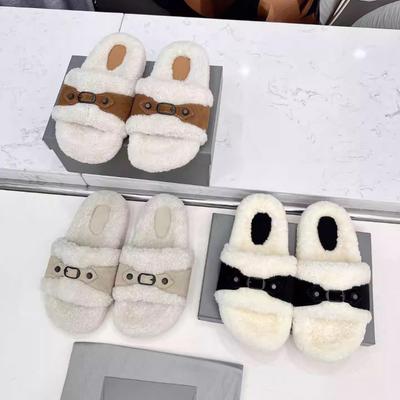 Ветер новый шерстяной торт из овечьей шерсти однословный открытый носок заклепки сочетание цветов увеличивает рост, ношение платформенных тапочек теплые хлопковые туфли