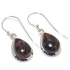 Натуральный обсидиан махагони драгоценный камень 925 проба цельное стерлинговое серебро серьга 1,25" L1F15