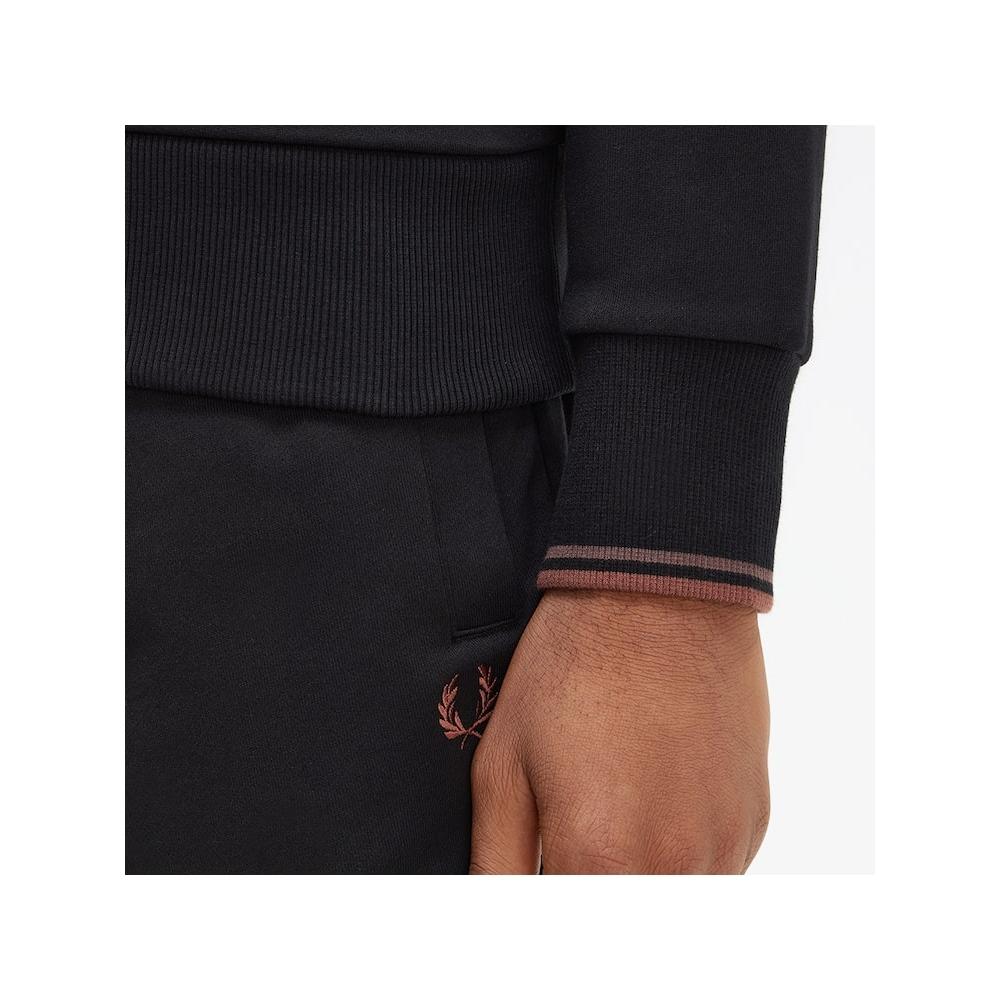 Fred Perry [базовый] Толстовка с круглым вырезом, черная Afpm2437535 X56 qzgAfpm2437535 X56