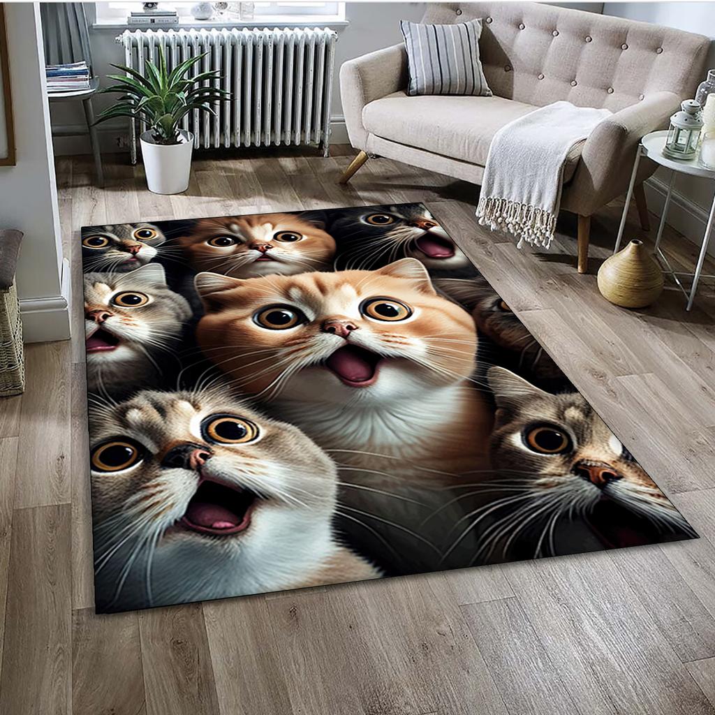 Милый мультяшный ситцевый кот, кот Гарфилд, персидский кот, ковер Ragdoll, ковер для дома, гостиной, спальни, дивана, коврик для двери, декор, детский нескользящий коврик