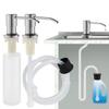 Kitchen Sink Liquid Soap Dispenser Pump Stainless Steel Liquid Soap Bottle Sink Mount Hand Pressure Soap Dispenser Bottle