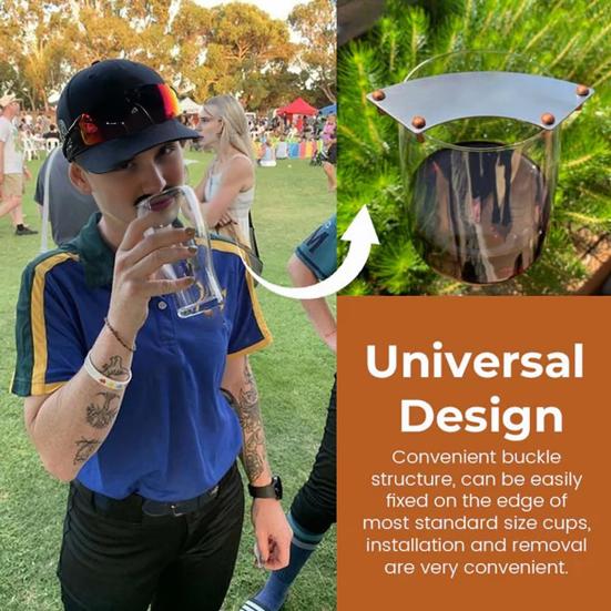 1/2Pcs Portable Beard Protector Metal Mustache Drinking Protector Protect Mustache from Beer Coffee Tea Beverage Drinks Water Cup Mug Mustache Guard