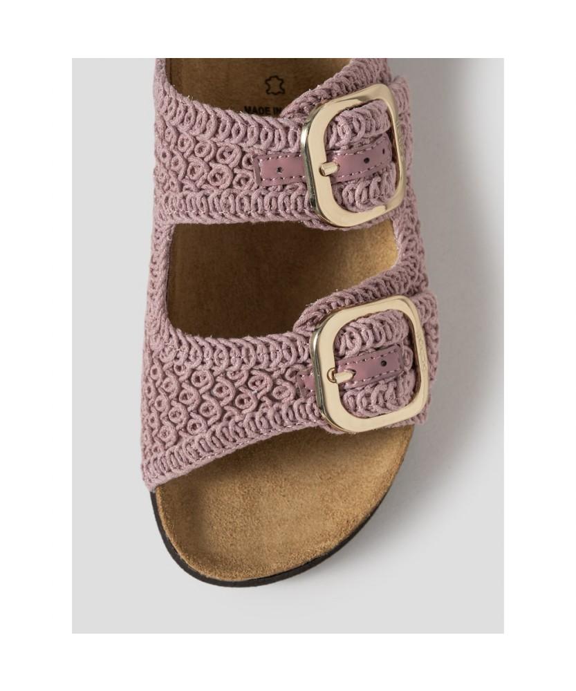Scholl (Women) Two-Strap Knitted Cork Sandals Pink (Hh64K2C25X)