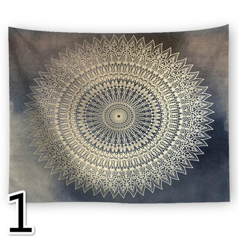 Градиент Мандала цифровая печать настенный полиэстер гобелен украшение для дома, гостиной, пикника на открытом воздухе
