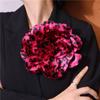 Cloth Fabric Handmade Flower French Satin Collar Flower Fashion Flower Brooch Pins  Wedding Party